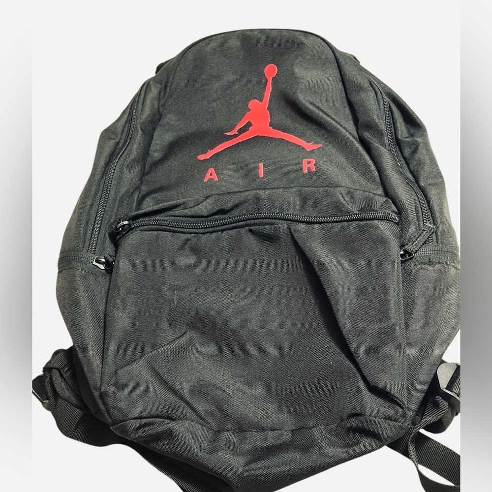 Nike Black Backpack with Red Jumpman Logo